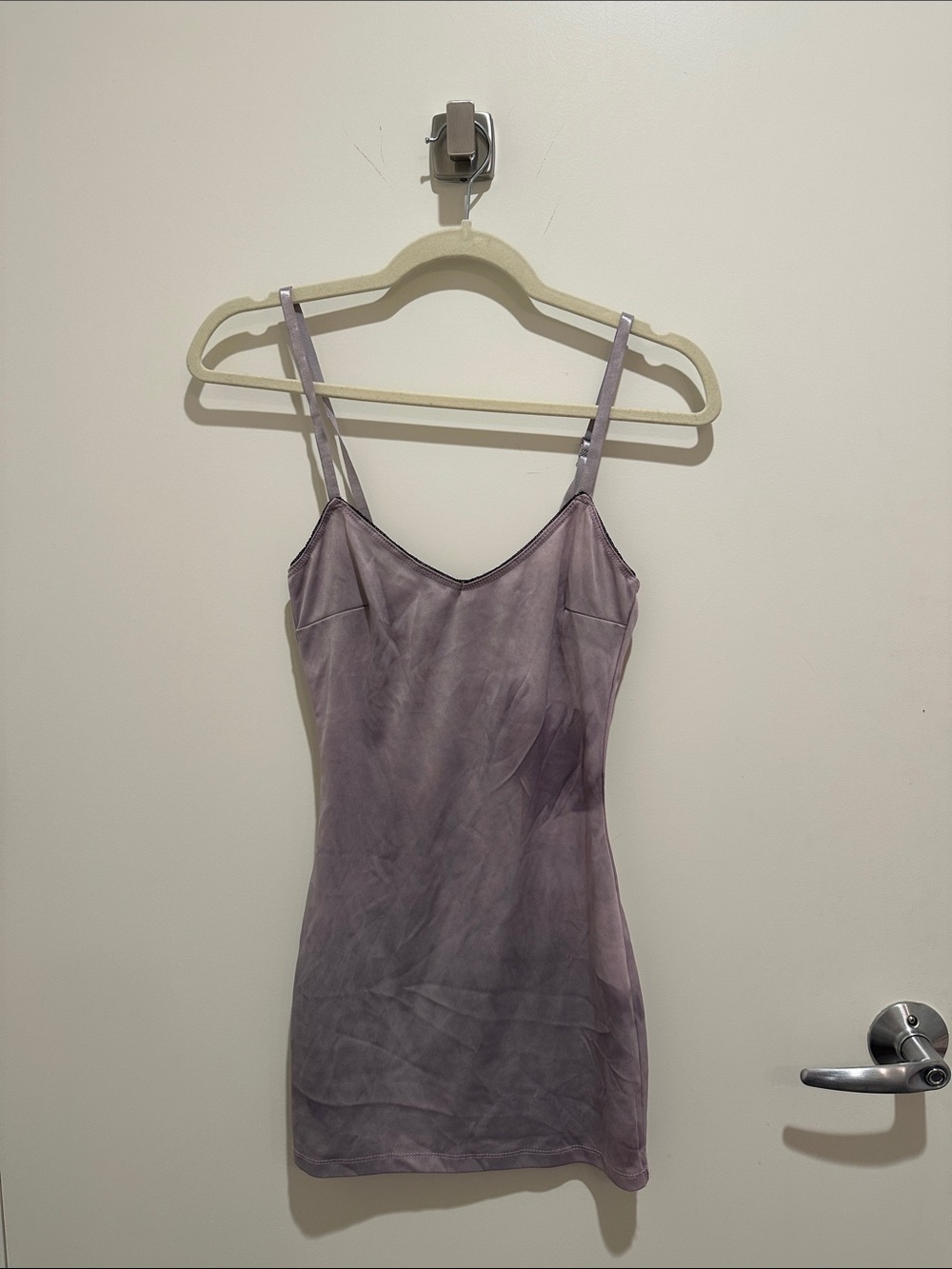 Lavender Slip Dress with Spaghetti Straps